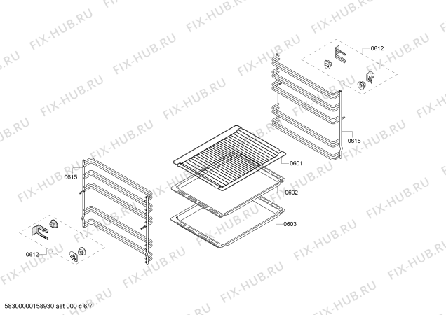Схема №2 HCE748450 с изображением Ручка выбора температуры для плиты (духовки) Bosch 00619653