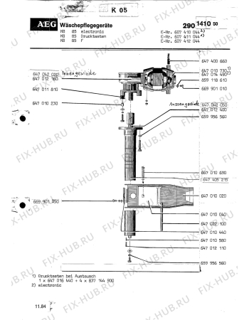 Взрыв-схема комплектующей Aeg KB 85 F - Схема узла Section4