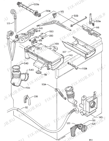 Взрыв-схема стиральной машины Privileg 022868 4 - Схема узла Hydraulic System 272