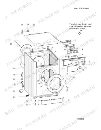 Взрыв-схема стиральной машины Indesit WIL133UKCO (F035903) - Схема узла