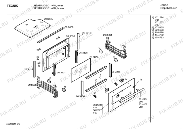 Схема №4 HB9TIA5GB TKC8081 с изображением Фронтальное стекло для плиты (духовки) Bosch 00362676