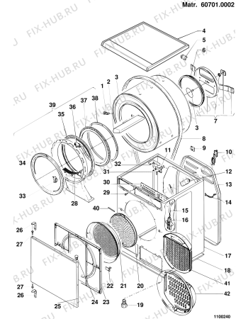 Взрыв-схема стиральной машины Ariston S880CELNL (F013747) - Схема узла