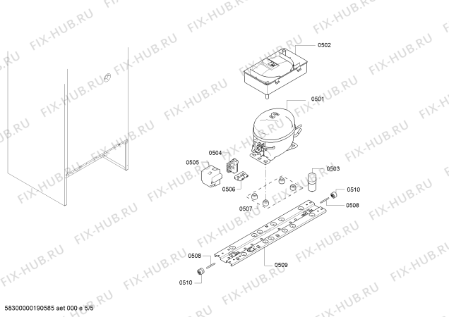 Схема №2 KGN39AI26R с изображением Дверь для холодильника Bosch 00714258