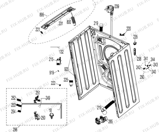 Взрыв-схема стиральной машины Korting WK5082 (516657, CM0842CR1) - Схема узла 06