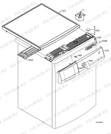 Взрыв-схема стиральной машины Aeg Electrolux LN89480A3 - Схема узла Command panel 037