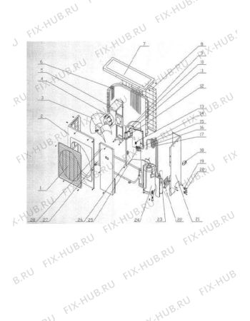 Схема №1 DEFS 71 EXU с изображением Накопитель для сплит-системы DELONGHI GR1103800