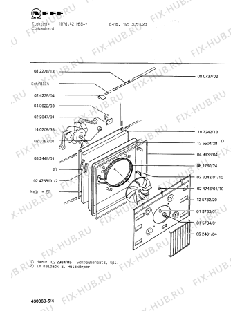 Схема №2 195305758 1076.42SB-7 с изображением Панель для электропечи Bosch 00125904