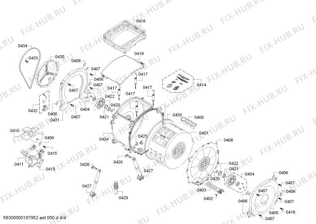 Схема №1 WP08T254HK iQ 300 с изображением Силовой модуль для стиральной машины Siemens 00747904