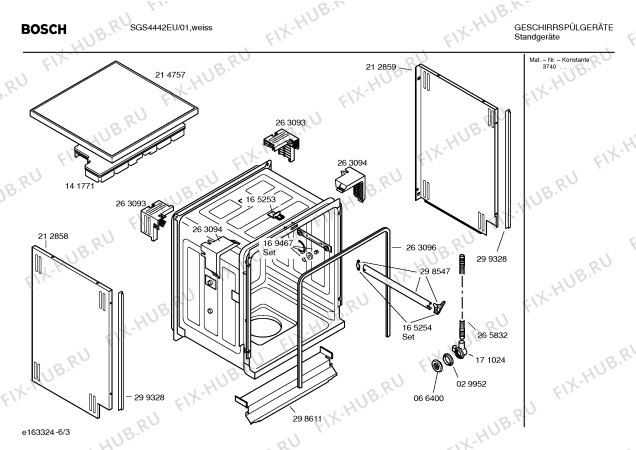 Схема №2 SGS4442EU Celebrity с изображением Панель управления для посудомойки Bosch 00218313