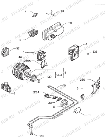 Взрыв-схема посудомоечной машины Zanussi Z907PL - Схема узла Electrical equipment 268