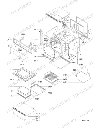 Схема №2 AKP 972 WH с изображением Панель для духового шкафа Whirlpool 481245359642