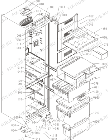 Схема №1 RK67365A (130523, HZOKS3766PBF) с изображением Поверхность для холодильной камеры Gorenje 105684