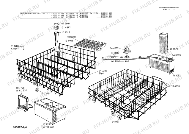 Схема №2 0730101559 GV121G с изображением Переключатель для электропосудомоечной машины Bosch 00049684