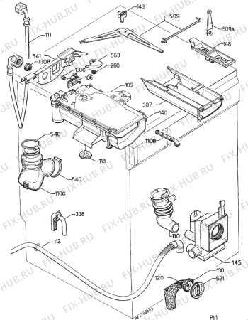 Взрыв-схема стиральной машины Zoppas PP44 - Схема узла Hydraulic System 272