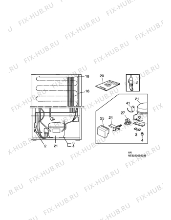 Взрыв-схема холодильника Rosenlew RPP750 - Схема узла C10 Cold, users manual