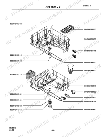 Взрыв-схема посудомоечной машины Unknown GSI 7000-X - Схема узла Section5