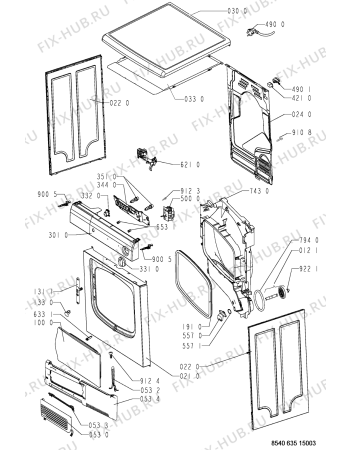 Схема №1 TDC753 (F092178) с изображением Руководство для стиралки Indesit C00360415