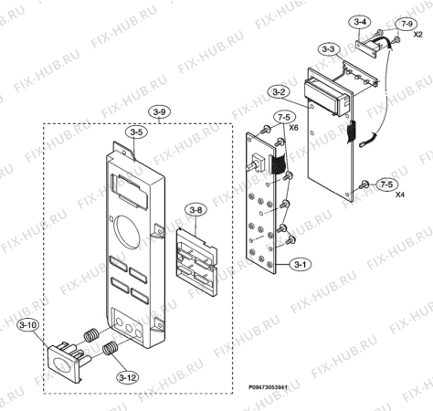 Взрыв-схема микроволновой печи Zanussi ZNC22X - Схема узла Section 2