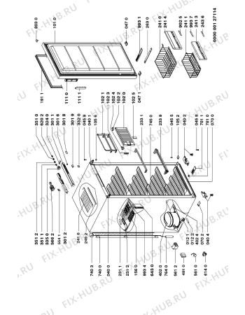 Схема №1 FRUE 2405 с изображением Дверца для холодильника Whirlpool 481231038449