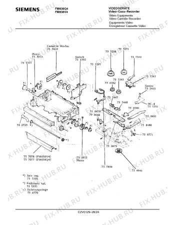 Схема №12 FM638V4 с изображением Сервисная инструкция для видеоэлектроники Siemens 00535398