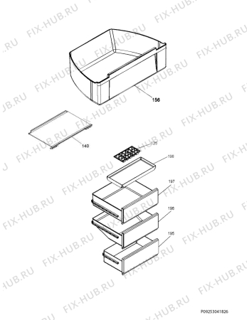 Взрыв-схема холодильника Electrolux IK30711LI - Схема узла Internal parts refrigerator