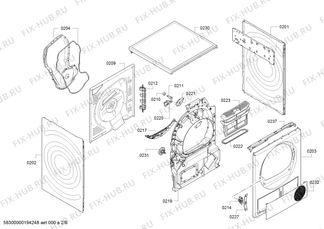 Схема №3 CWK5W460 с изображением Люк для сушилки Bosch 11015399