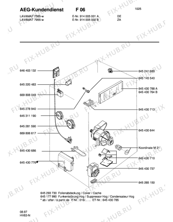 Взрыв-схема стиральной машины Aeg LAV7565 - Схема узла Electrical equipment