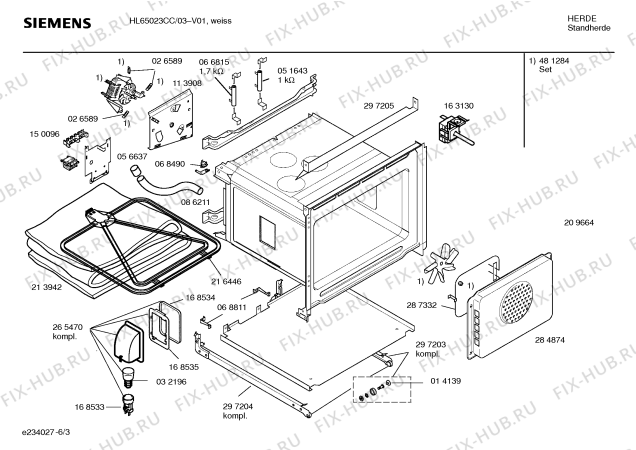 Схема №3 HL65023CC с изображением Инструкция по эксплуатации для электропечи Siemens 00580182