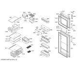 Схема №3 KD40NA60NE с изображением Дверь морозильной камеры для холодильной камеры Siemens 00245715