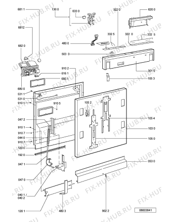 Схема №1 ADG 7556 с изображением Панель для посудомоечной машины Whirlpool 481245372593