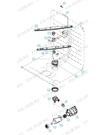 Взрыв-схема посудомоечной машины Asko D5233 XL FI SE   -Fullintegrerad (338471, DW70.3) - Схема узла 03