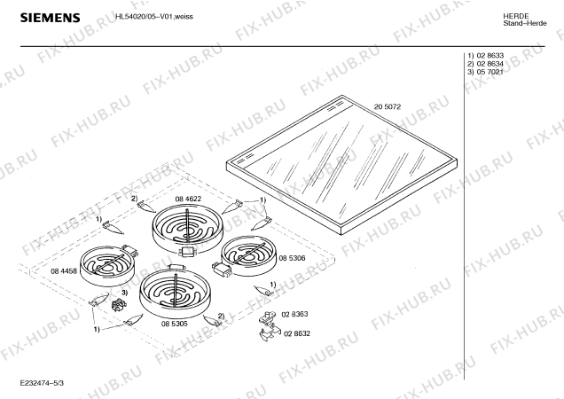 Схема №1 HL54620DK с изображением Панель для электропечи Siemens 00272217
