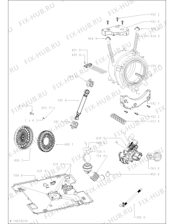 Схема №1 FSCM 90430 SL с изображением Декоративная панель для стиралки Whirlpool 481010802555