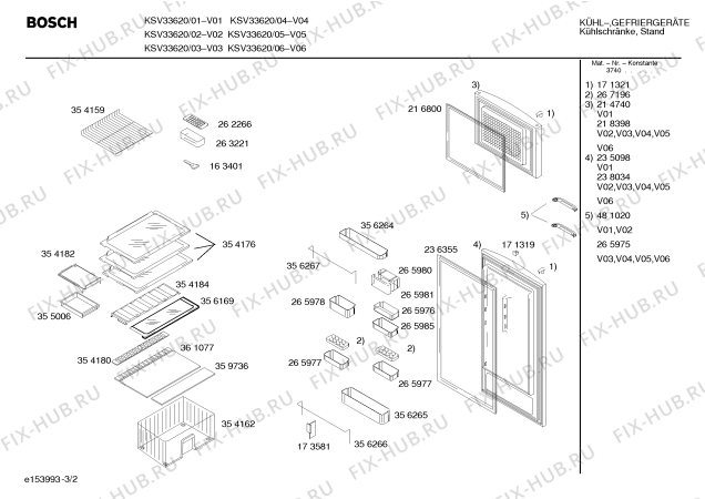 Взрыв-схема холодильника Bosch KSV33620 - Схема узла 02