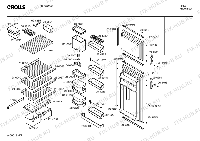 Схема №2 F6242 с изображением Внешняя дверь для холодильной камеры Bosch 00231411