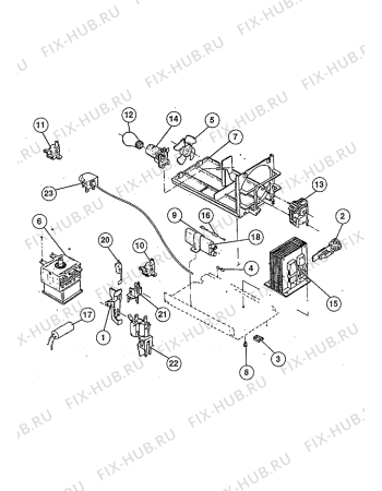 Взрыв-схема микроволновой печи Electrolux EMM3402B - Схема узла Microwave equipment