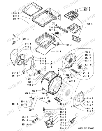 Схема №1 AWT 6124 с изображением Обшивка для стиральной машины Whirlpool 481245211157