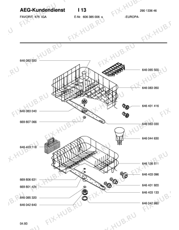 Взрыв-схема посудомоечной машины Aeg FAV475I-S - Схема узла Section5