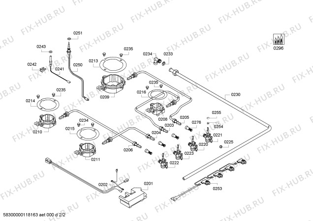 Схема №1 ER85153EU с изображением Варочная панель для духового шкафа Siemens 00477254