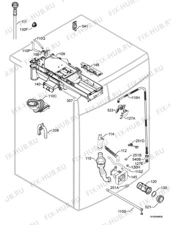 Взрыв-схема стиральной машины Electrolux EWF14597W - Схема узла Hydraulic System 272