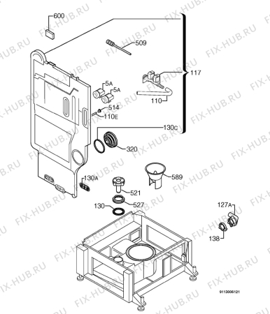 Взрыв-схема посудомоечной машины Privileg 883618_10173 - Схема узла Water softener 066