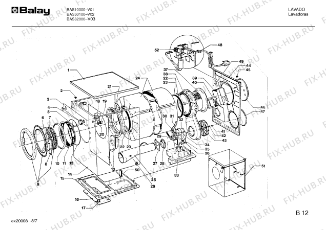 Схема №5 BAS32000 BAS3200 с изображением Коммутационная панель для сушилки Bosch 00460310