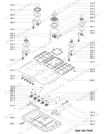 Схема №1 KHGL9010B2 (F091737) с изображением Инструкция по эксплуатации для духового шкафа Indesit C00351206