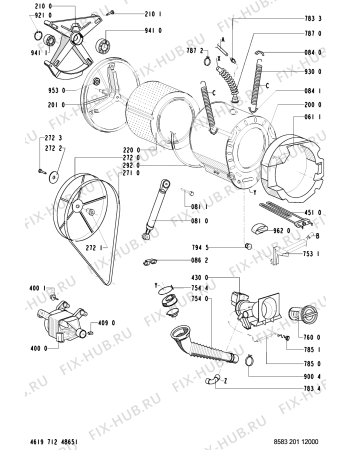 Схема №1 WA 8385/WS-NL с изображением Декоративная панель для стиралки Whirlpool 481245219826