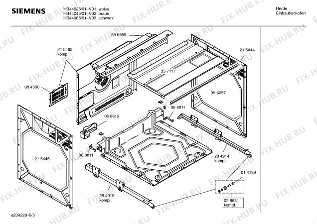 Схема №4 HB44055 с изображением Инструкция по эксплуатации для духового шкафа Siemens 00581592