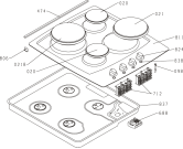 Схема №1 EMS64W (695283, EVK61) с изображением Кнопка (ручка регулировки) для духового шкафа Gorenje 133833