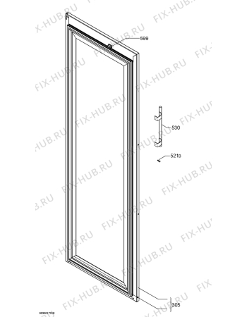 Взрыв-схема холодильника Privileg 777198_41205 - Схема узла Door 003