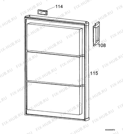 Взрыв-схема холодильника Frigidaire FV3501 - Схема узла Door 003