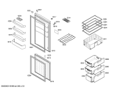 Схема №2 KGV39V03 с изображением Дверь морозильной камеры для холодильника Bosch 00684837