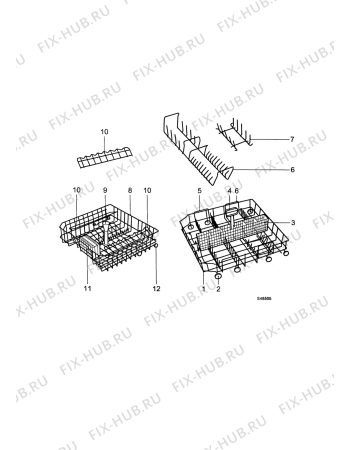 Взрыв-схема посудомоечной машины Aeg FAV4950 is/Anthrazi - Схема узла Basket 160